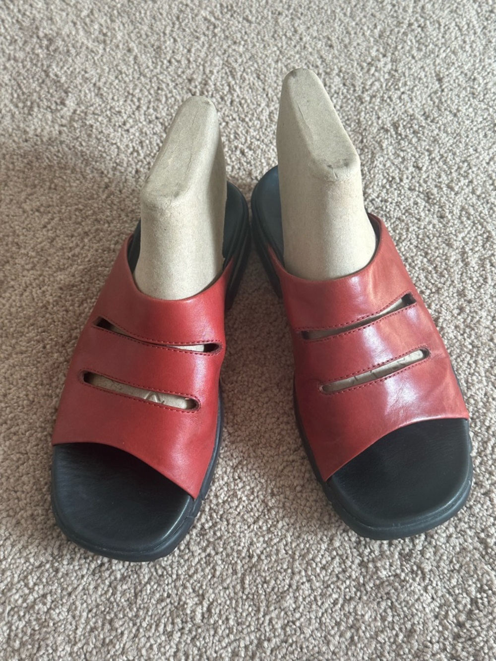Cole Haan Red Eclipse Leather Sandals - 8